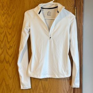 Nike white quarter zip